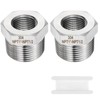 sourcing map 2pcs Stainless Steel Pipe Fitting 1/2" NPT Female