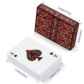 Playing Cards, Deck of Cards 2 Pack, Standard Playing Cards for Adult, Premium Poker Card Set, Deck of Playing Card for Blackjack, Euchre, Canasta, Family Game Night, Party Table Games (Red)