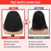 FIRIEYA Curly Bob Wig Human Hair 220 Density 13x4 HD