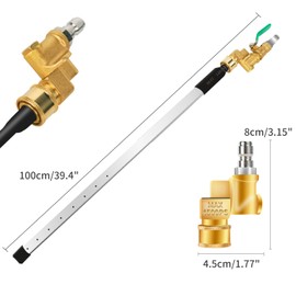 Csttler Upgraded 8 Hole Fan Nozzle Radiator Cleaning Wand,39"Radiator Cleaner Wand Large water flow, Water/Air Radiator Cleaning Tool for Water Tank Flush for Cars, Trucks, RVs, Heavy Equipment