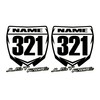 JUST RIDE Motocross Number Plate Replica Decal Stickers YZ