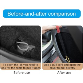 2Pcs Vehicle Door Emergencies Pull Cord Simple Operate Escape Pull Strap Car Emergencies Exits Rope Simple Installation Handlesets Door Hardware and Locks (Black)