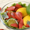 HUIANER 12PCS Artificial Strawberry Blocks Lifelike Strawberry Fake Fruit Decoration