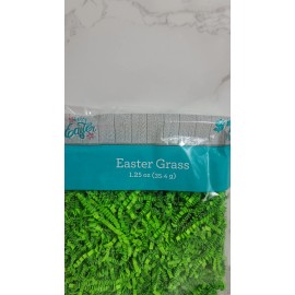 Easter Basket Grass Crinkled Paper Green Christmas Filler Decor Discontinued 