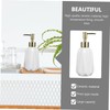 IWOWHERO Ceramic Refillable Lotion Dispenser Bottle White Press Pump Capacity
