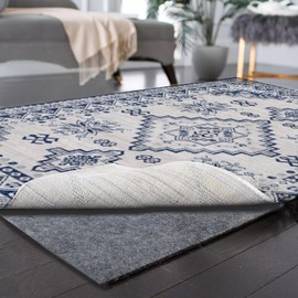 Yxzhyaba 100% Waterproof Rug Pad, 5x7 ft Extra Large Area Rug Non-Slip Carpet Pad, Non-Slip Rug Pads for All Floors and Finishes, Felt Pad for Hardwood Floors, Keeps Carpets in Place Soft and Safe