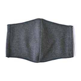 Charm, 2 Piece Set, Organic Cotton Mask, Made in Japan, Washable, Cloth Mask, UV Protection, Medium Size, Dark Gray