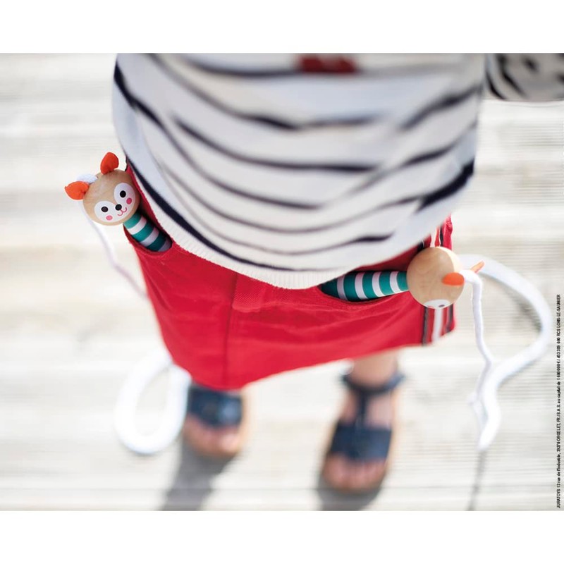 Janod - Wooden Fox Skipping Rope - Adjustable Size -