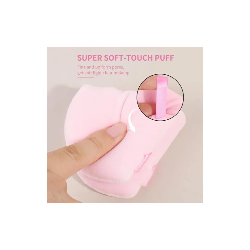 Juego De 50 Borlas De Maquillaje En Polvo De Doble