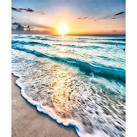 Diamond Painting Kits for Adults, 12x16 Inch DIY Paint by Numbers for Adults Beginner, DIY Full Drill Diamond Dots Paintings Picture Arts Craft for Home Wall Art Decor (Seaside)