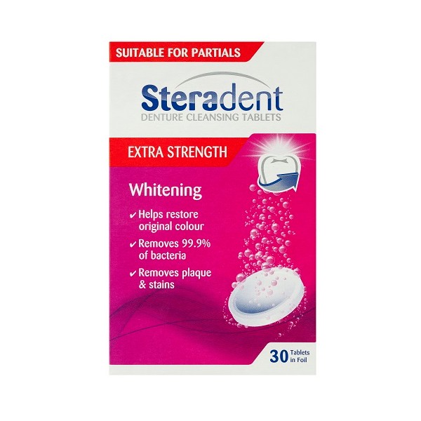Steradent Denture Cleansing Tablets Extra Strength - Whitening 30