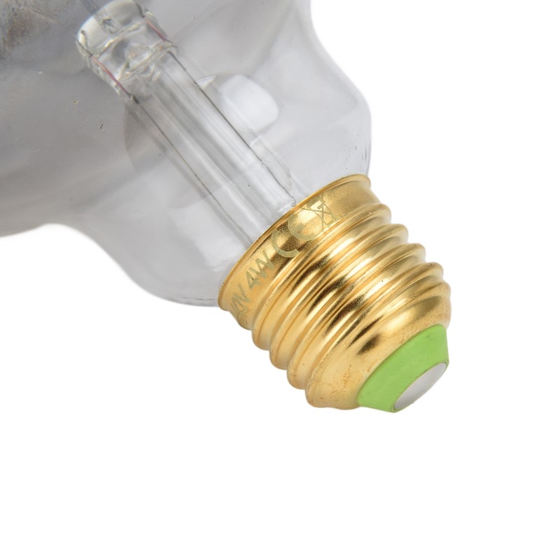 LED Vintage Edison Light Bulb Dimmable Antique Half Chrome Light