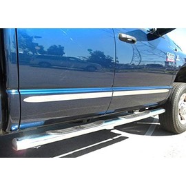 Made in USA! Compatible with 2006-2008 Dodge Ram Mega Cab Short Bed Body Side Molding Trim 1.5" Wide 4PC