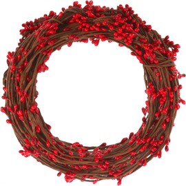 WILLBOND 64 Feet 30 Packs Ply Pip Berry Garland for Christmas Winter Indoor Outdoor Decor Head Wreaths Wedding Crowns (Red)