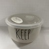 Rae Dunn KEEP Food Storage Container - Ceramic Bowl with