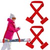 2PCS Ski Straps, Adjustable Ski Strap with Cushioned Fastener Tap,