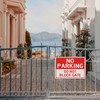 No Parking Do Not Block Gate Signs, Metal Reflective 10"
