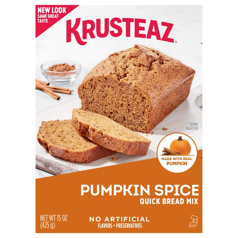 Krusteaz Baking Mix, Pumpkin Spice Quick Bread Mix, Made with