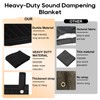 2 Pcs Large Sound Dampening Blanket 80" x 72", 850GSM
