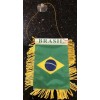Brasil 4 X 6” MINI BANNER FLAG CAR WINDOW MIRROR