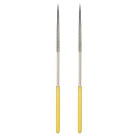 uxcell Diamond Needle Files, 3mm x 140mm Round Type File Handles Hand Tool for Metal Wood Stone Marble 2pcs