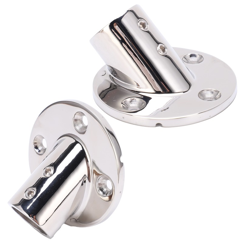 Boat Hand Rail Fitting Stainless Steel 45 Degree Round Base