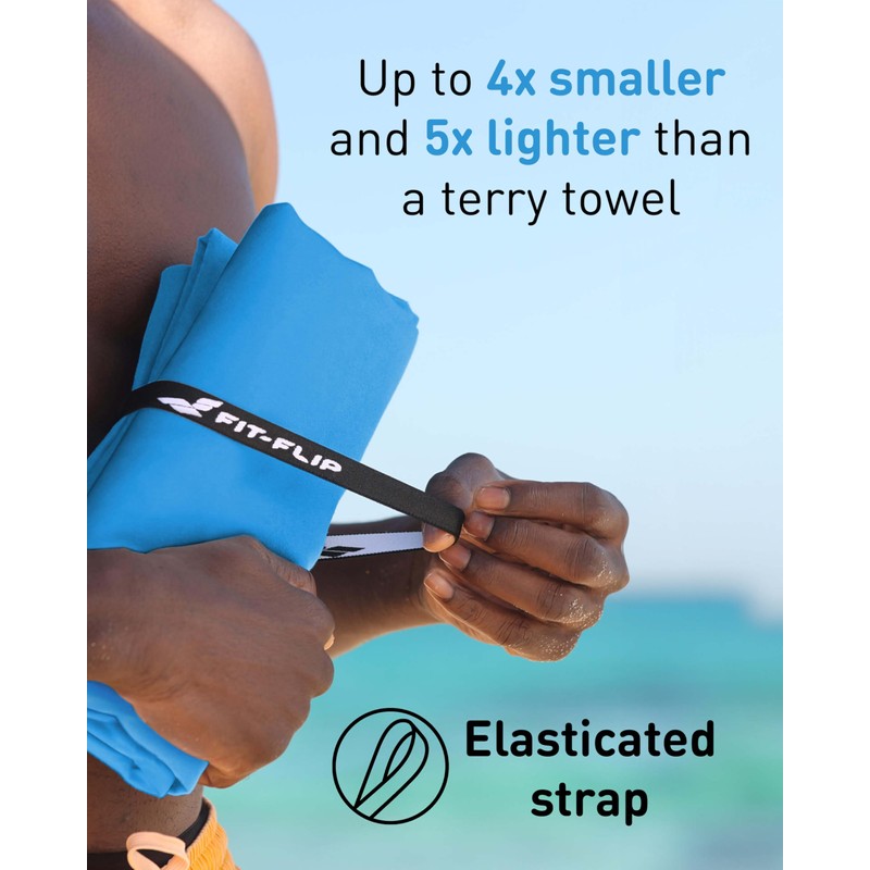 Fit-Flip Swimming towel - fast drying microfibre beach towel -