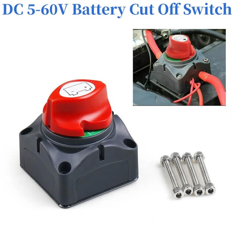 Battery Disconnect Switch, 2PCS 1.65FT 6 AWG Battery Cables with