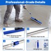 16" Notched Epoxy Floor Squeegee with 62" Long Handle for