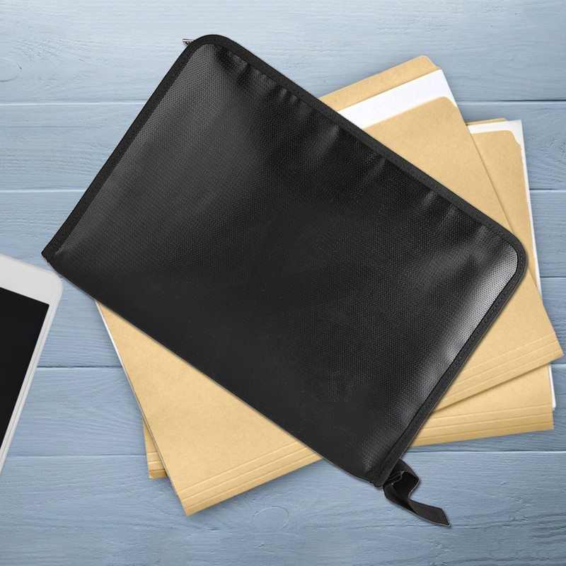 12 Pockets Waterproof Fireproof File Document Organizer Bag for School