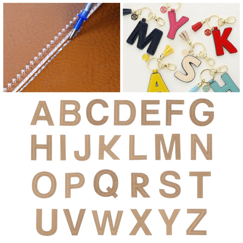 Keychain Templates DIY Transparent Acrylic LetterShape Craft Tools with Protective