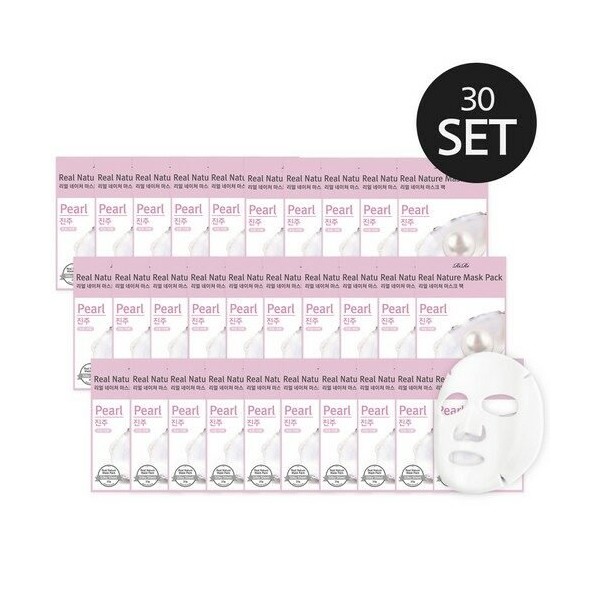 Lir Real Nature Pearl Mask Pack 30 Sheet Set, 30