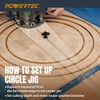 POWERTEC Circle Cutter Router Jig Cuts Perfect Circles from 10”