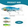 SANTUO 3Pcs Fishing Lures Multi Jointed Segmented Fishing Baits for
