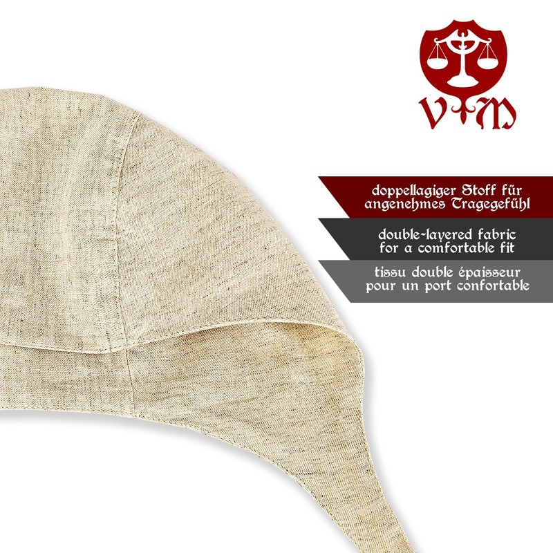 Vehi Mercatus Classic Medieval Waistband Hood Natural Bela, natural, L