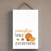 Global Designs Pumpkin Spice Autumn Pumpkin Illustrations On Wooden Hanging