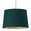 Dark Green Fabric with Gold Inner Easy Fit Light Shade/Lampshade