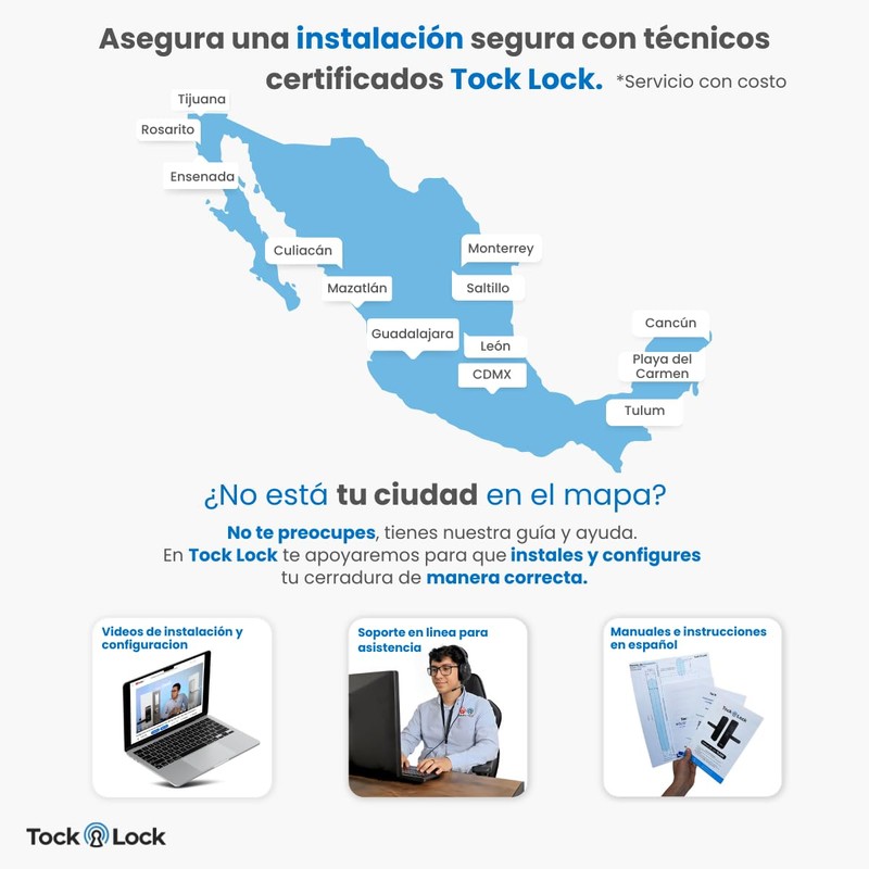 Tock Lock - Cerradura Electrónica Inteligente para puerta principal exterior