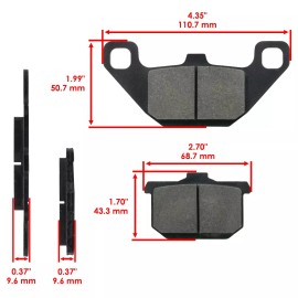 Caltric Front & Rear Brake Pads for Kawasaki ZG1000 Concours 1000 1994-2006