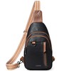LATMAP Sling Bag for Women Men Leather Small Sling Backpack