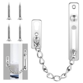 Chain Door Lock Premium Door Guard Safety Lock Chain Locks for Inside Doors Anti-Theft Apartment Doors Home Security Locks DoorLatch with 4 Screws Guard for Add Protect