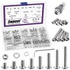 Swpeet - Juego de 301 piezas M5 tornillos de cabeza