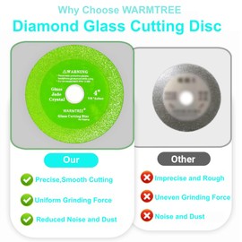 5 pcs Glass Cutting Disc for Angle Grinder, 4" X 7/8”Ceramic Tile Cutter Blade, Ultra-Thin Diamond Glass Cutters Tools for Grinding Ceramic,Crystal,Wine Bottle,Tile,Jade.