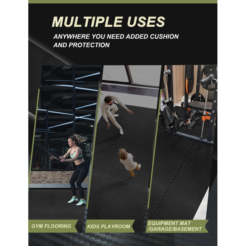 innhom Gym Flooring Gym Mats Exercise Mat for Floor Workout