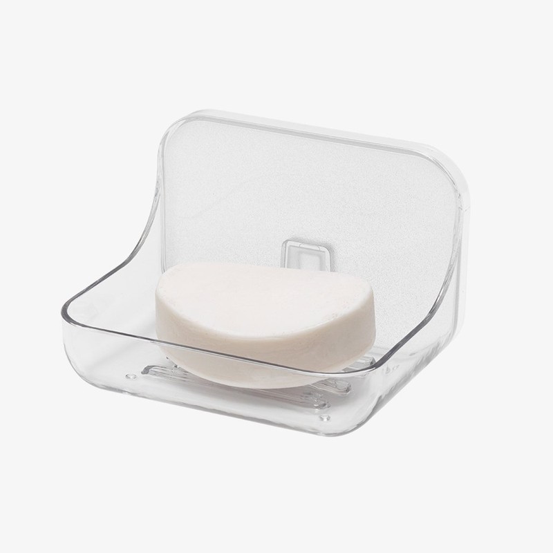 Addis 517872 Invisifix Bathroom Soap Dish holder, Translucent, 9.5 x