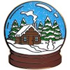 Pinsanity Snow Globe Enamel Lapel Pin