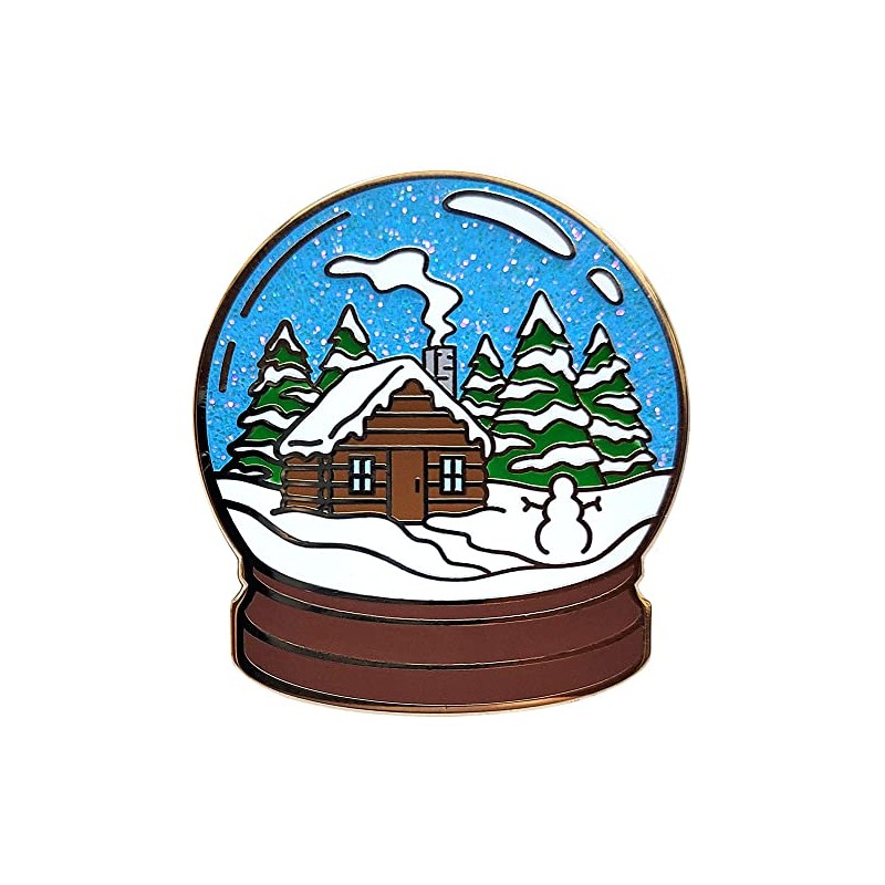 Pinsanity Snow Globe Enamel Lapel Pin