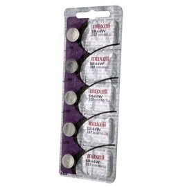Maxell Watch Battery Button Cell SR44W 357 Pack of 5 Batteries