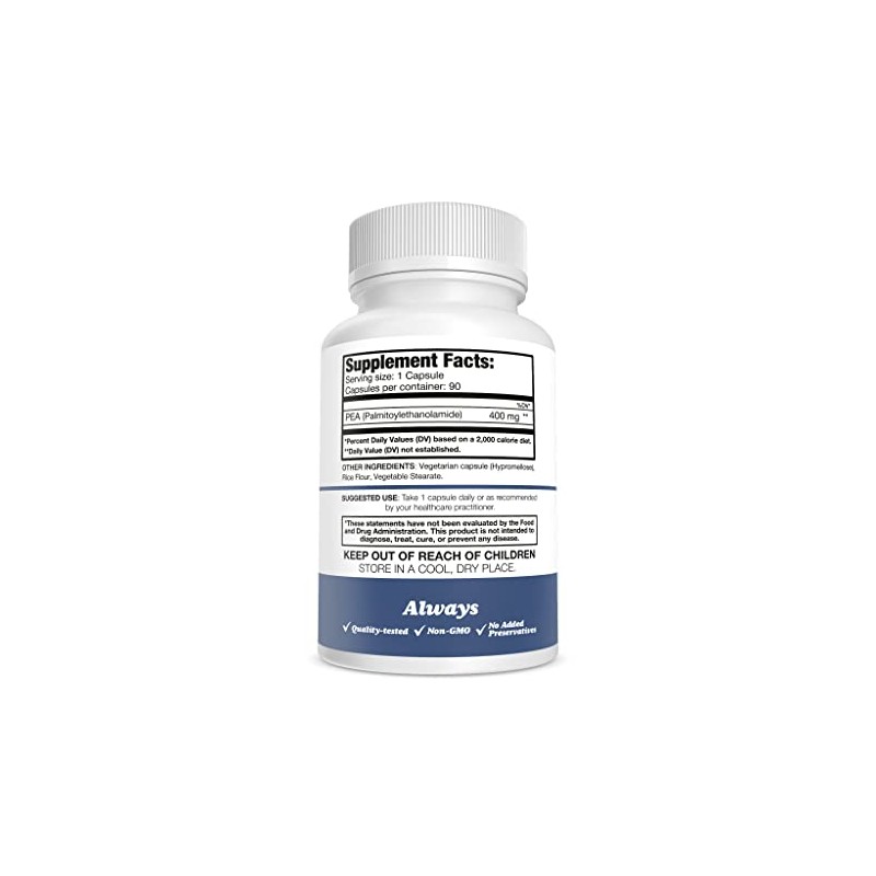 Pure Nootropics - Palmitoylethanolamide (Micronized Pea) 400 mg Capsules |