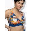 Ulla Popken Bikini con Fantasia a Quadri, Coppe morbide e